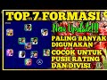 SIMPAN SEBELUM HILANG!! INILAH 7 FORMASI DEFAULT TERBARU COCOK UNTUK PUSH RATING DAN PUSH DIVISI !!!