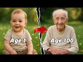 Time Lapse Evolution:  From Childhood to Old Age (1–100 Years in 2 Minutes) | AI \u0026 Evolution