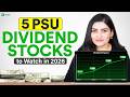 5 PSU Stocks to Watch If Dividends Stay Strong in 2026