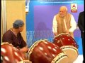 Narendra Modi beating drums in Japan