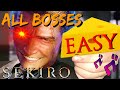 Sekiro - CHEESE All Bosses (FAST / EASY) After Patch