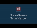 P3 Publish: Update/Remove Team Member