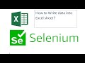 How to Write data into Excel sheet using Selenium WebDriver  - Selenium WebDriver Session 31