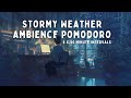 6 Hour Pomodoro | 50 Minute Intervals | Rain and Thunder Storm Ambience for ADHD Focus 🌨️📚