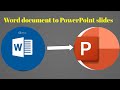 How to convert Word document into PowerPoint Slides