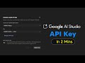 How To  Setup Google AI Studio API Key - Google Studio API Key Tutorial