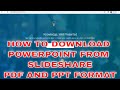 How to download ppt from Slideshare