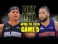Detroit Pistons vs Orlando Magic Full Game 5 Highlights - April 29, 2026 | NBA Playoffs