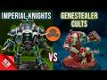 Imperial Knights vs Genestealer Cults – 2000pt Battle Report | Warhammer 40k