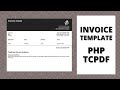 INVOICE EXAMPLE WITH PHP AND TCPDF
