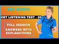 OET LISTENING TEST 20 | MIHIRAA