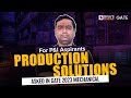 Productions (Manufacturing) Engg. Solutions asked in GATE 2023 Mechanical Engineering (ME) Exam