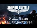 Sniper Elite 5 Full Playthrough 2022 Longplay (All Objectives) No Death