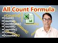 All count formula like count, countif, countblank, countifs, counta, Dcount and Dcounta in excel