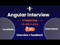 Angular Interview for Angular developer 3+ years of experience | Live Interview