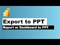 How to Export Power BI Report or Dashboard in PowerPoint