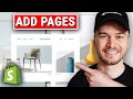 How to Add Pages to Shopify Store \u0026 Navigation Menu (Quick Tutorial)