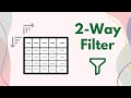 Filter both rows and columns and reorder columns in Excel