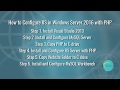 How to Configure IIS in Windows Server 2016 with PHP