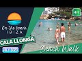 Cala Llonga in July, Beach Walk Youtube 4K
