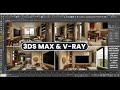 Living Room Modeling in 3ds Max + V-Ray 7 Rendering | Complete Tutorial (Basic to Advanced)