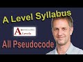 9618 - A level - All Pseudocode