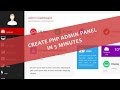 Create PHP Admin Panel In Just 5 Minutes