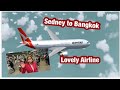 เดินทางด้วยสายการบิน Qantas airways to BKk good Airline good service good food 🥘✈️🙏❤️