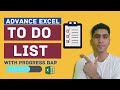 How to create TO DO LIST \u0026 TASK TRACKER in Excel || Explained in Hindi || Advance Excel