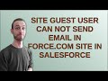 Salesforce: Site Guest User can not send email in force.com site in salesforce