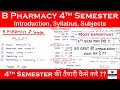 b pharmacy 4th semester || Introduction | Strategy | Syllabus | How to prepare | Carewell Pharma