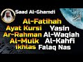 Surah Al Fatihah (Ayat Kursi) Yasin,Ar Rahman,Al Waqiah,Al Mulk,Al Kahfi \u0026 3 Quls By Saad Al Ghamdi