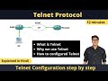 Telnet Protocol in Hindi | Telnet Configuration step by step | How to take remote access of devices|