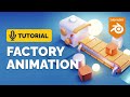 Blender Factory Animation Tutorial  Polygon Runway || blender tutorial