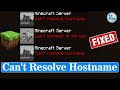 ✅ How To Fix Minecraft Can't Resolve Hostname or Can't Connect to Server Error