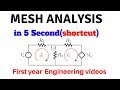 Mesh analysis best trick | BEE in Hindi