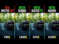 RX 9070 XT vs RTX 5080 vs RTX 5070 Ti vs RTX 4090 TEST IN 10 GAMES - R7-7800X3D -RT DLSS/FSR