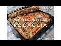 Whole Wheat Focaccia Bread| No Knead|Vegan| 100% Whole Wheat Focaccia bread