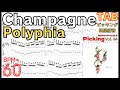 Tim Henson's fast-playing solo enhances picking TAB Champagne Polyphia BPM60【Guitar picking Vol.84】
