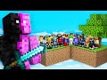 I Put 100 Minecraft Players In Skyblock