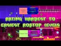 I Rated ALL Robtop Levels Easiest To Hardest!