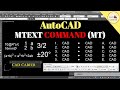 AutoCAD Mtext Command Complete Tutorial | Multiline text command in autocad | CAD CAREER