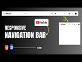 How to Create Responsive Navigation Bar Using HTML and CSS | YouTube Navbar Clone | @webcoding25
