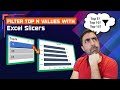 Filter Top N values 🏆 in Pivot Table using Excel Slicer and create Dynamic Charts for your Dashboard