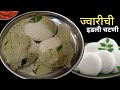 20 मिनिटात ज्वारीच्या पिठाची जाळीदार इडली व चटणी | idli recipe | Idli batter recipe.