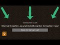Fix connection reset error in minecraft 1.18.1 | internal exception java.net.socketexception