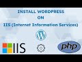 Install WordPress on IIS (Internet Information Services) #contentmanagementsystem #wordpress