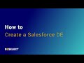 How to create a Salesforce data extension in SFMC?