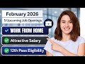 🔥5 Work from Home Jobs 2026 | Remote Job | Don't Miss