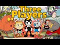 Cuphead - Three Players With Bendy CO-OP Gameplay VS All Bosses  (Extreme Rapid Fire Rate -Chaser )